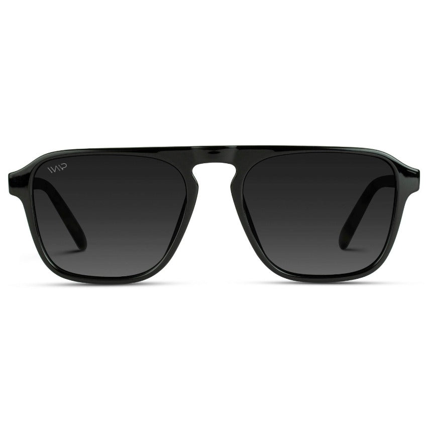 Black aviator sunglasses best sale